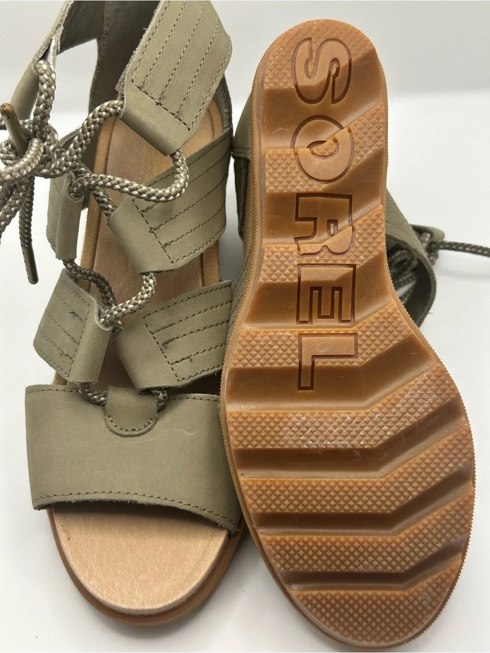 Sorel Joanie II Lace Sandal Sage, Women’s 8
